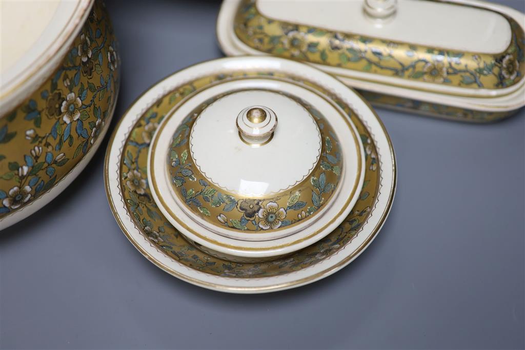 A Doulton Aesthetic period pottery washstand set, jug 27cm